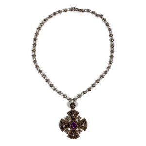 JLM Jerusalem Sterling Cross Pendant Necklace